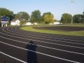 Wellsville High School Track made of asphalt paving and white painted lines