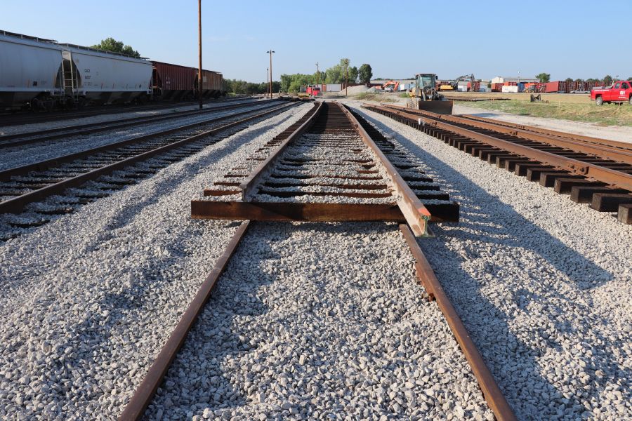 railroad track being constructed at A&M Pet Supply Manufacturing Plant