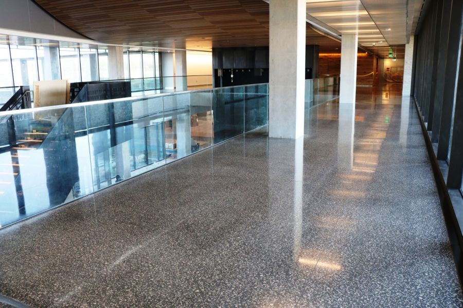 decorative concrete flooring in Cerner