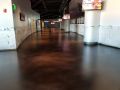 decorative concrete flooring in the Milwaukee Bucks arena 