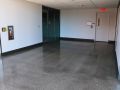 decorative concrete flooring near the exit door inside the building