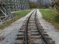 old railroad that needs maintenance at World's of Fun