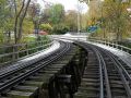 railroad tracks on a bridge at World's of Fun